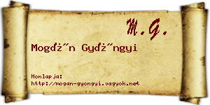 Mogán Gyöngyi névjegykártya