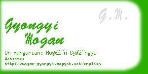 gyongyi mogan business card